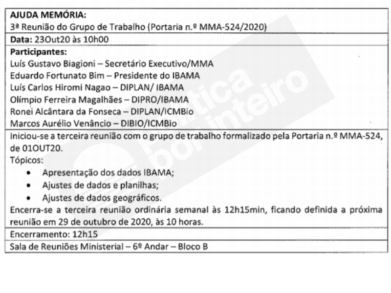 Ata da 3ª reunião GT Ibama/ICMBio