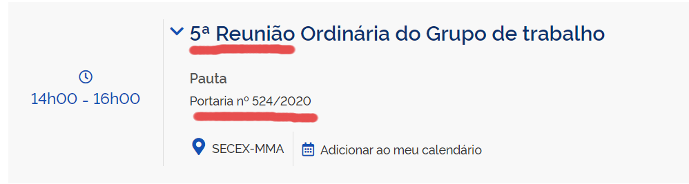 5ª Reunião Ordinária para fusão GT Ibama/ICMBio